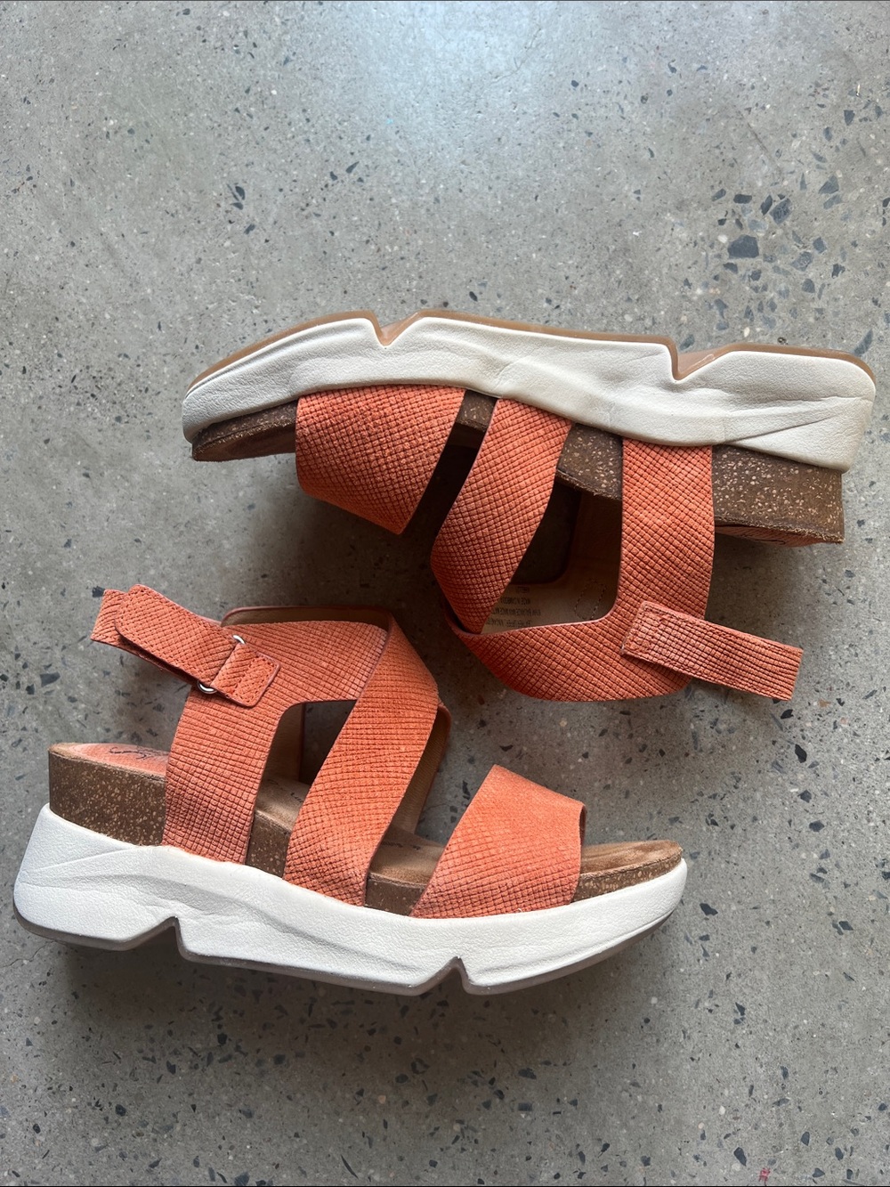 Sofft Leather Slingback Platform Sandals